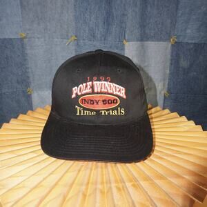 OSFA - Vintage 90s pole winner indy 500 nascar embroider hat
